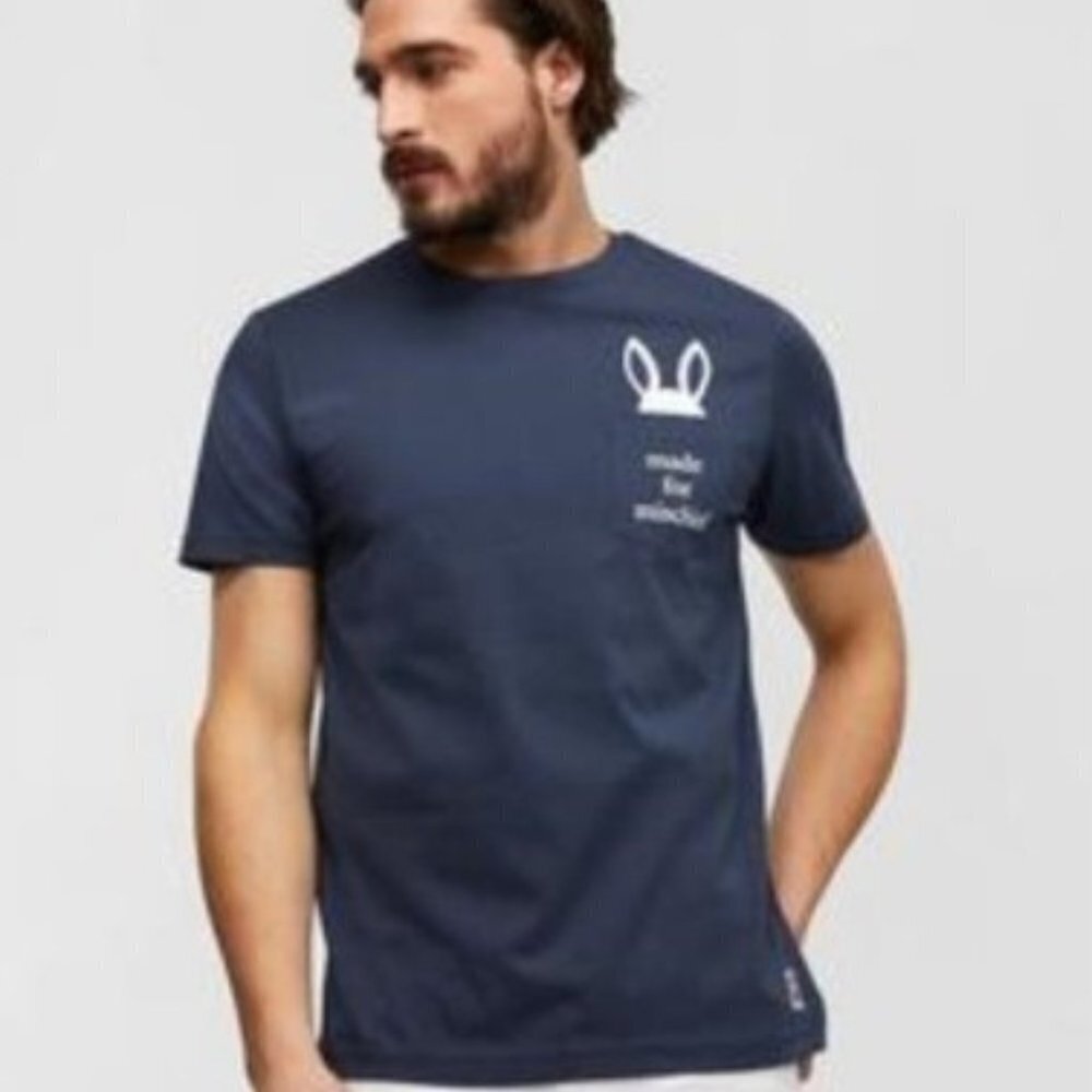 Psycho Bunny Men's Bywell Pocket T Shirt in Navy - 8